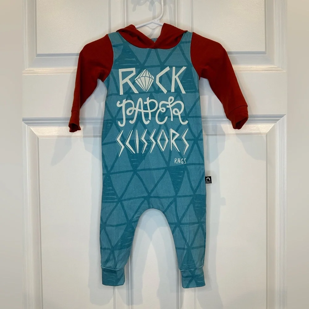 Rags Hooded Romper Size 3-6 months